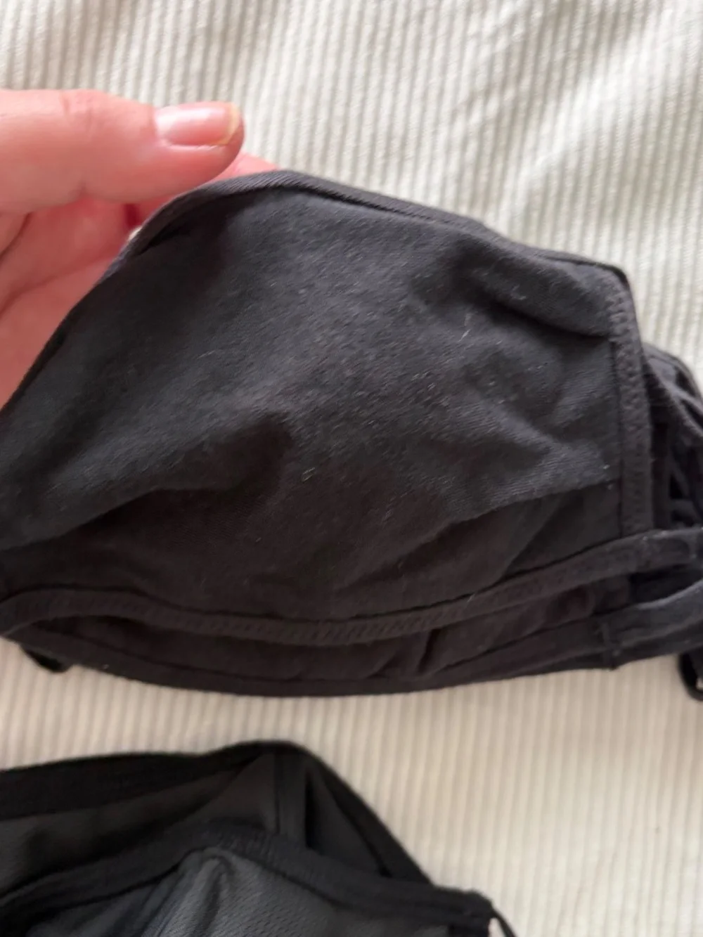 7 Black Cloth Face Masks (OSFM)